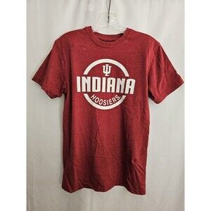 Indiana University T-Shirt Mens Red Short Sleeve IU Tee Size Small